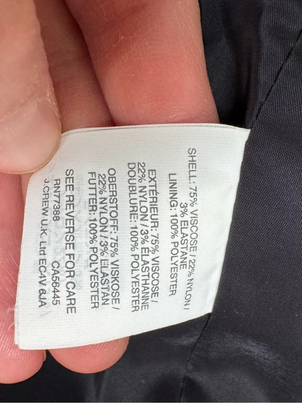 J. Crew 365 Blazer Jacket Going Out Stretch Twill Black Women’s 0 Retail $198